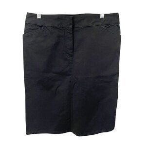 Vintage J.Crew Black Mini Pencil Skirt Women’s Size 10 Cotton Spandex Blend